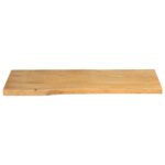 Dessus de table 100x40x2,5 cm bord vivant bois massif manguier – Image 2