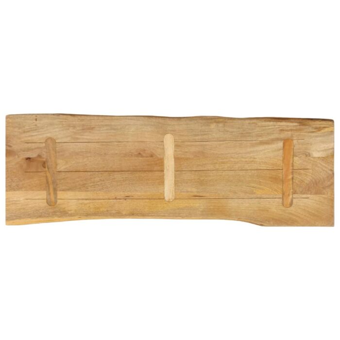 Dessus de table 110x40x2,5 cm bord vivant bois massif manguier – Image 4