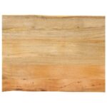 Dessus de table 70x60x2,5 cm bord vivant bois massif manguier