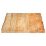 Dessus de table 70x60x2,5 cm bord vivant bois massif manguier – Image 3