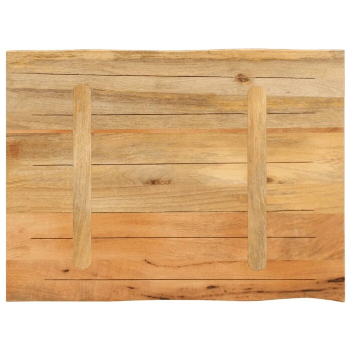 Dessus de table 70x60x2,5 cm bord vivant bois massif manguier – Image 4