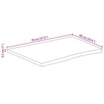 Dessus de table 70x60x2,5 cm bord vivant bois massif manguier – Image 8
