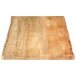 Dessus de table 100x60x2,5 cm bord vivant bois massif manguier – Image 3
