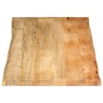 Dessus de table 140x60x3,8 cm bord vivant bois massif manguier – Image 3