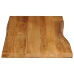 Dessus de table 100x60x2,5 cm bord vivant bois massif manguier – Image 3