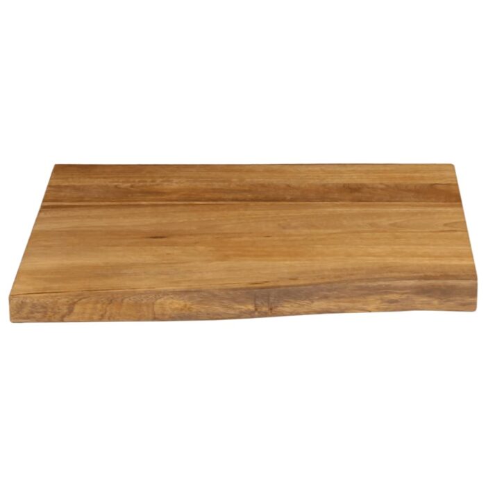 Dessus de table 60x60x3,8 cm bord vivant bois massif manguier – Image 2