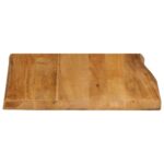 Dessus de table 60x60x3,8 cm bord vivant bois massif manguier – Image 3
