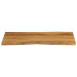 Dessus de table 110x60x3,8 cm bord vivant bois massif manguier – Image 2