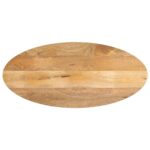 Dessus de table 140x50x3,8 cm ovale bois massif de manguier