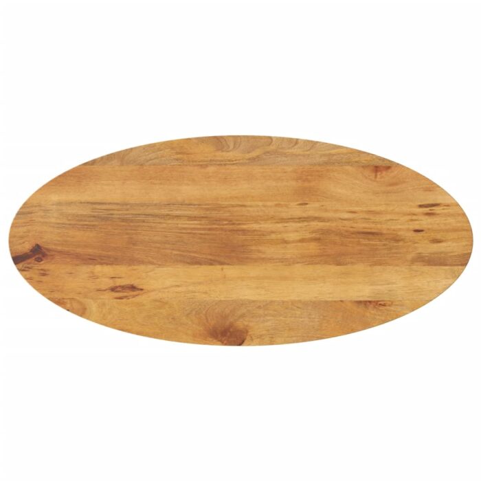 Dessus de table 140x50x3,8 cm ovale bois massif de manguier – Image 1