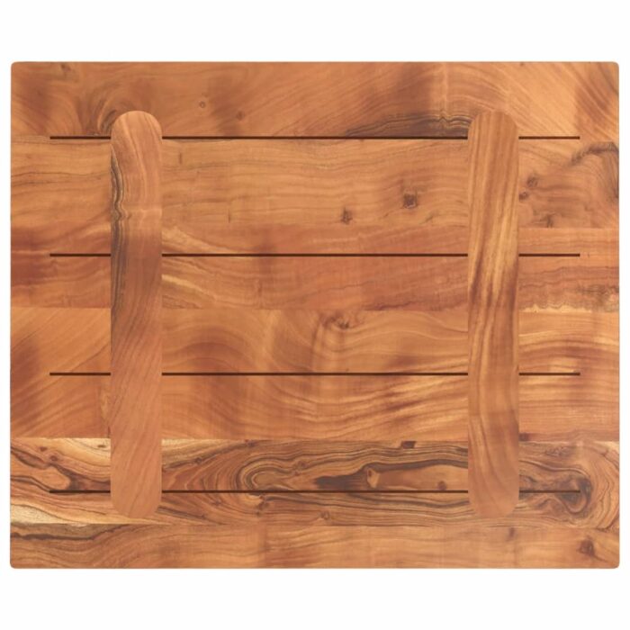 Dessus de table 60x50x3,8 cm rectangulaire bois massif d'acacia – Image 4