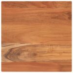 Dessus de table 60x60x3,8 cm carré bois massif d'acacia