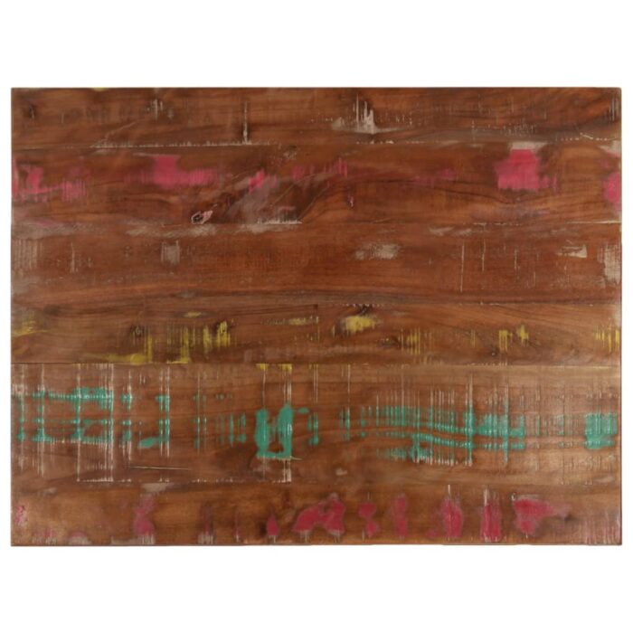 Dessus de table 90x70x2,5 cm rectangulaire bois massif récupéré – Image 1