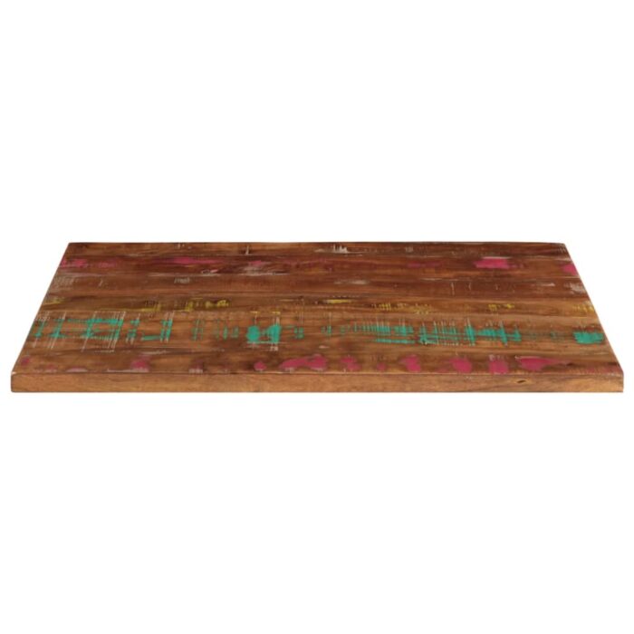 Dessus de table 90x70x2,5 cm rectangulaire bois massif récupéré – Image 2
