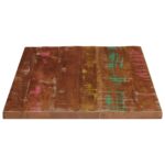 Dessus de table 90x70x2,5 cm rectangulaire bois massif récupéré – Image 3