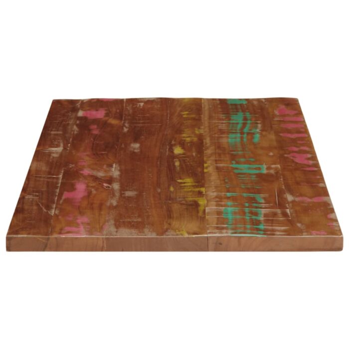 Dessus de table 90x70x2,5 cm rectangulaire bois massif récupéré – Image 3