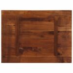 Dessus de table 90x70x2,5 cm rectangulaire bois massif récupéré – Image 4