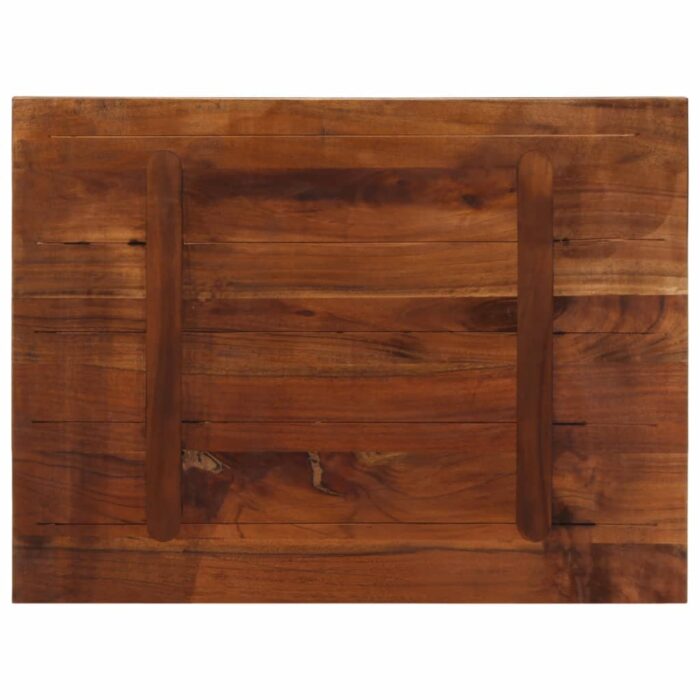Dessus de table 90x70x2,5 cm rectangulaire bois massif récupéré – Image 4