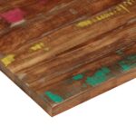 Dessus de table 90x70x2,5 cm rectangulaire bois massif récupéré – Image 5