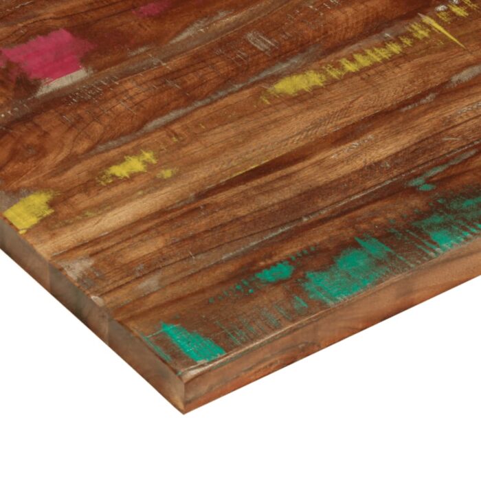 Dessus de table 90x70x2,5 cm rectangulaire bois massif récupéré – Image 5