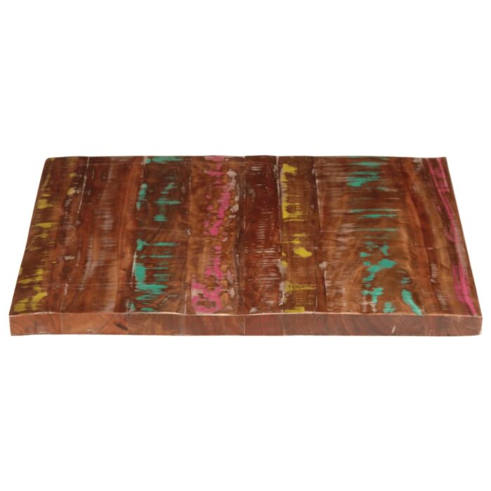 Dessus de table 90x80x2,5 cm rectangulaire bois massif récupéré – Image 3