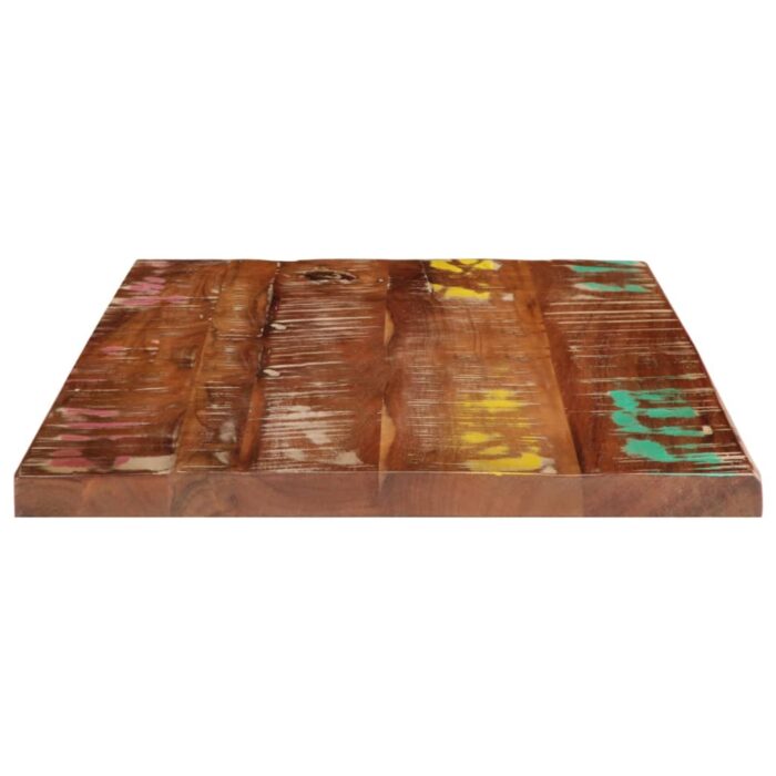 Dessus de table 60x50x3,8 cm rectangulaire bois massif récupéré – Image 3