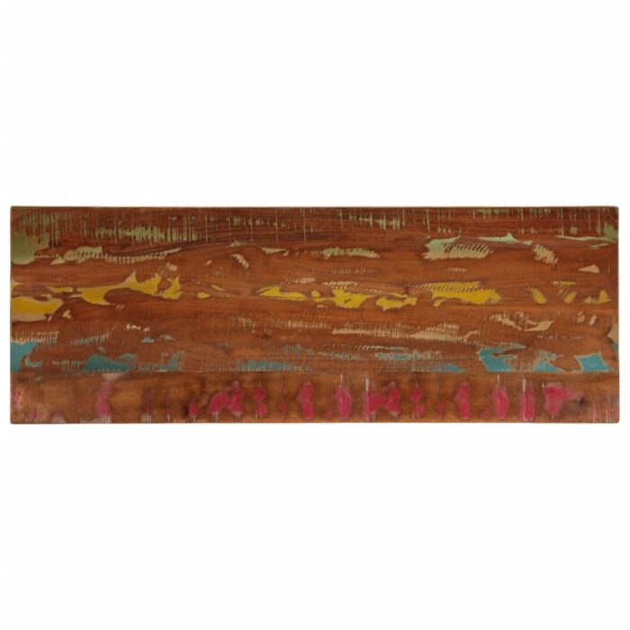 Dessus de table 140x50x3,8cm rectangulaire bois massif récupéré – Image 1