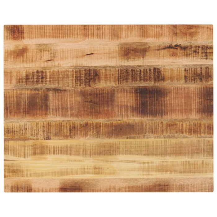 Dessus de table rectangulaire bois massif de manguier brut – Image 1