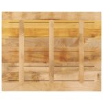 Dessus de table rectangulaire bois massif de manguier brut – Image 4