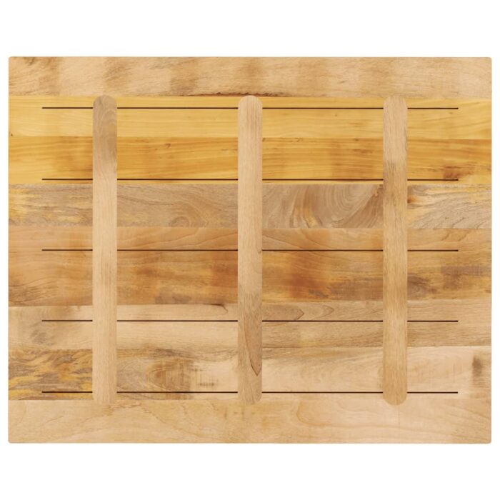 Dessus de table rectangulaire bois massif de manguier brut – Image 4