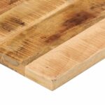 Dessus de table rectangulaire bois massif de manguier brut – Image 5