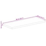 Dessus de table rectangulaire bois massif de manguier brut – Image 8