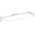 Dessus de table 80x20x3,8 cm rectangulaire bois massif manguier – Image 8