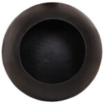 Table basse martelée en aluminium Ø 50x30 cm noir – Image 4