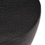 Table basse martelée en aluminium Ø 50x30 cm noir – Image 5