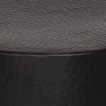Table basse martelée en aluminium Ø 50x30 cm noir – Image 6