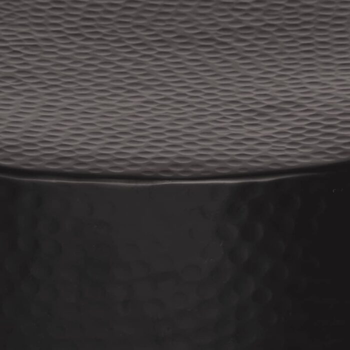 Table basse martelée en aluminium Ø 50x30 cm noir – Image 6