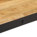 Table basse avec roulettes bois de manguier massif 100x55x26 cm – Image 6