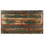 Table basse roulettes bois de récupération massif 100x55x26 cm – Image 3