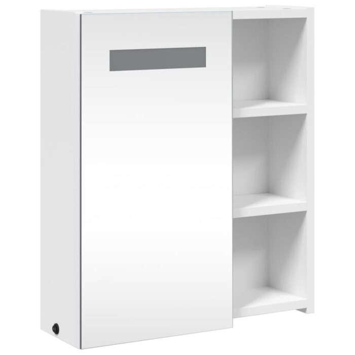 Armoire de salle de bain à miroir avec LED blanc 45x13x52 cm – Image 2