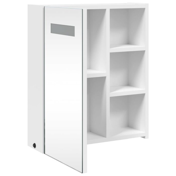 Armoire de salle de bain à miroir avec LED blanc 45x13x52 cm – Image 3