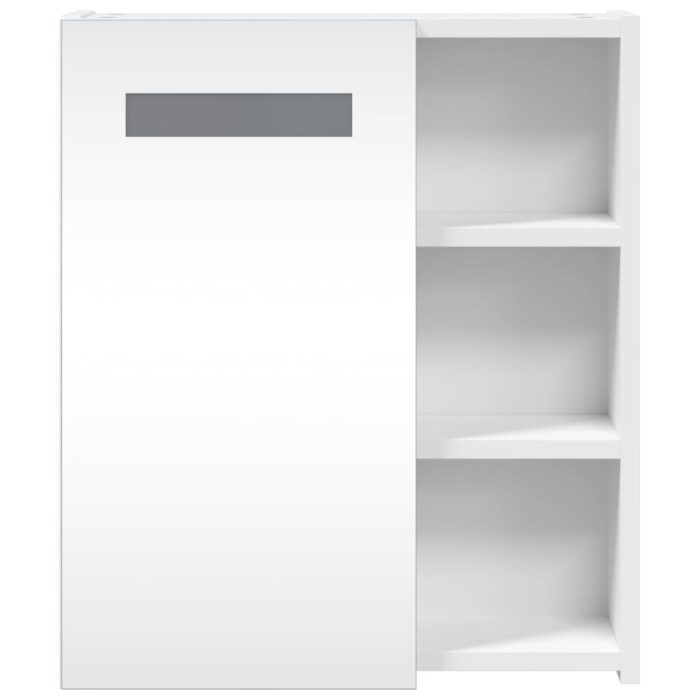 Armoire de salle de bain à miroir avec LED blanc 45x13x52 cm – Image 4