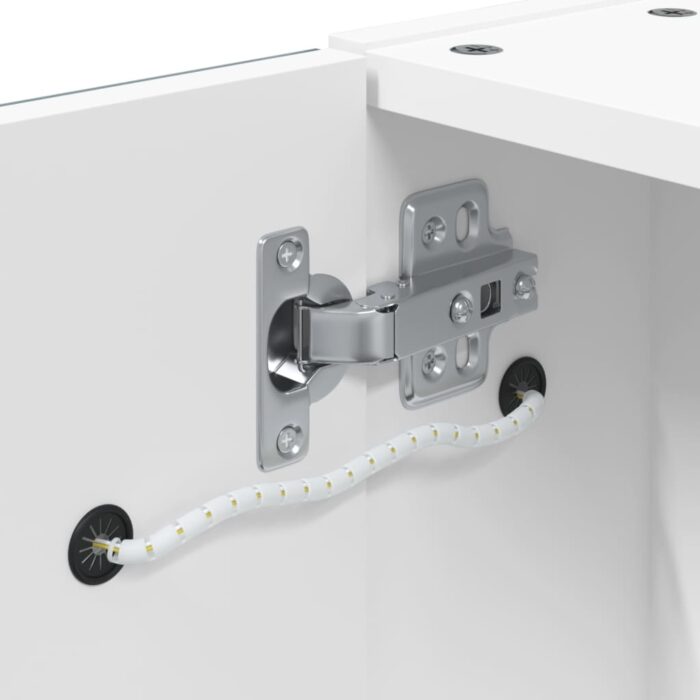 Armoire de salle de bain à miroir avec LED blanc 45x13x52 cm – Image 7