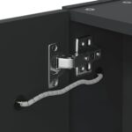 Armoire de salle de bain à miroir avec LED noir 45x13x52 cm – Image 7