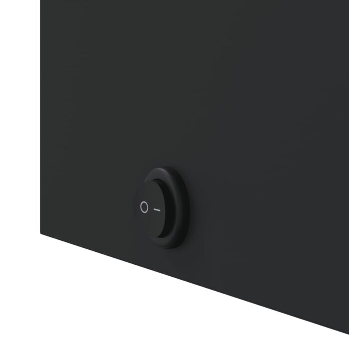 Armoire de salle de bain à miroir avec LED noir 45x13x52 cm – Image 8