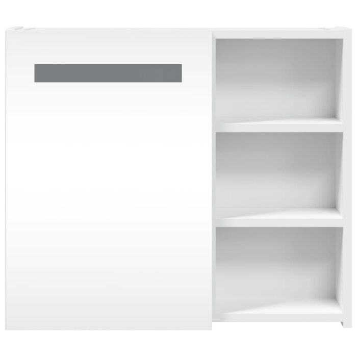 Armoire de salle de bain à miroir avec LED blanc 60x13x52 cm – Image 2