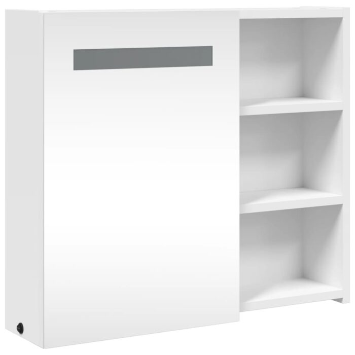 Armoire de salle de bain à miroir avec LED blanc 60x13x52 cm – Image 4