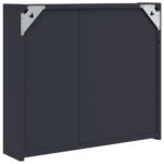 Armoire de salle de bain à miroir avec LED gris 60x13x52 cm – Image 6