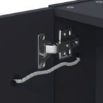 Armoire de salle de bain à miroir avec LED gris 60x13x52 cm – Image 7