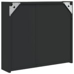 Armoire de salle de bain à miroir avec LED noir 60x13x52 cm – Image 6